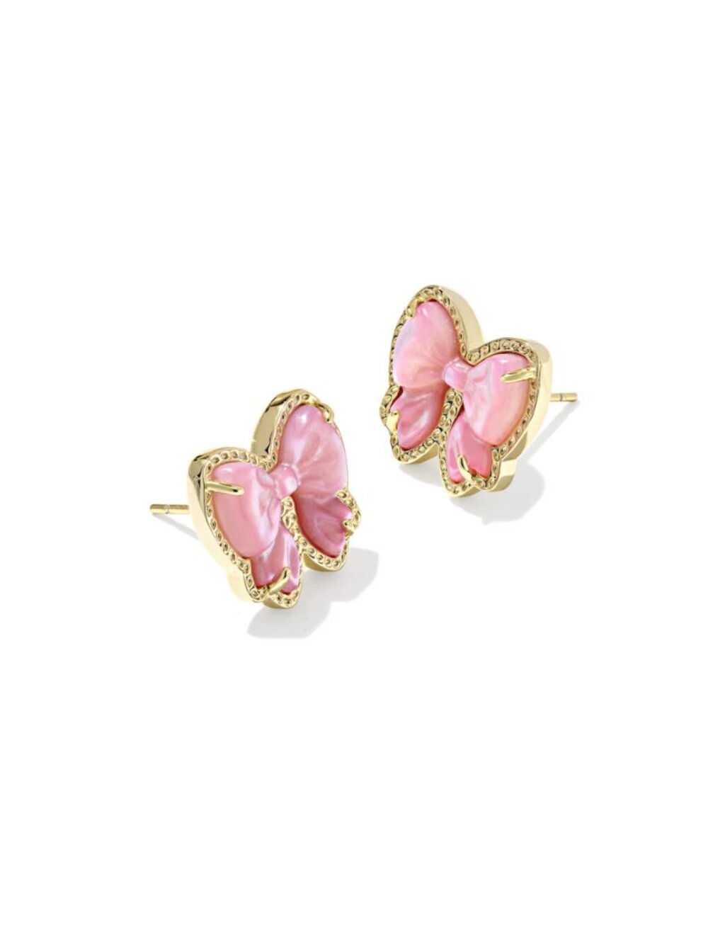 Haley Bow Gold Stud Earrings